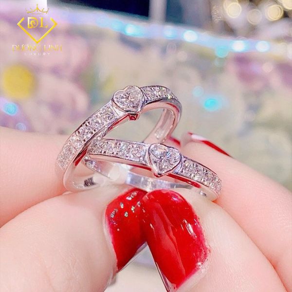 Nhẫn Cưới Cặp Kim Cương – N489